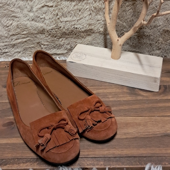 Women's Delman Suede Loafer Flats Size 6 - Picture 9 of 9